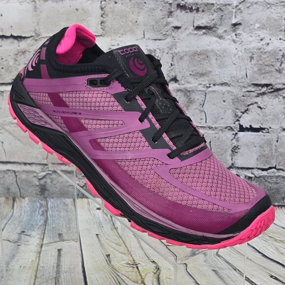 Topo Athletic Runventure 2 Women's 8 Hiking Trail Running Shoes Raspberry Black - Picture 1 of 9